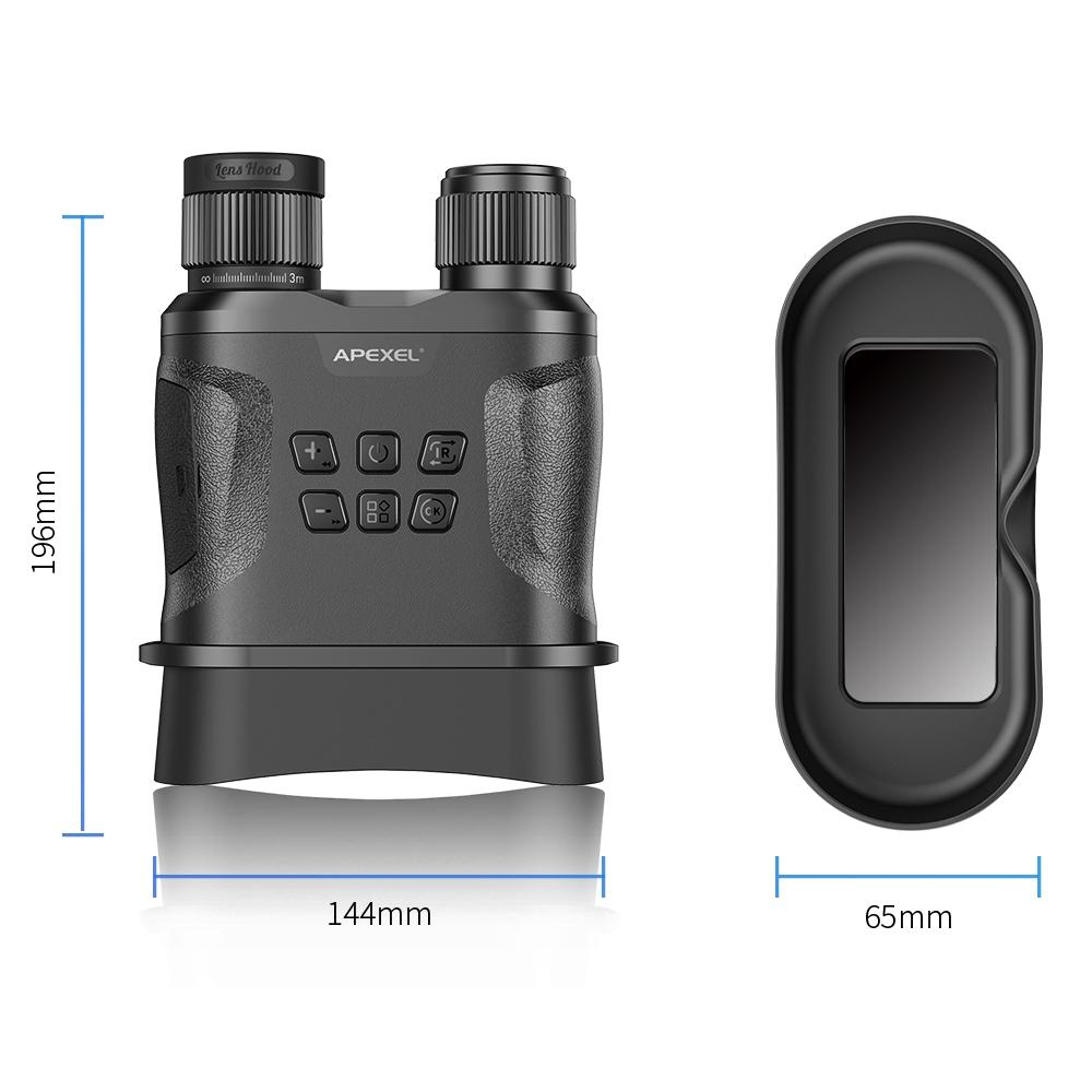 Jumelles Vision Nocturne 4K 112MP Avec Zoom 12x Et Portée 450m - Infrarouge 850nm, Batterie 5000mAh, Carte 64 Go Incluse