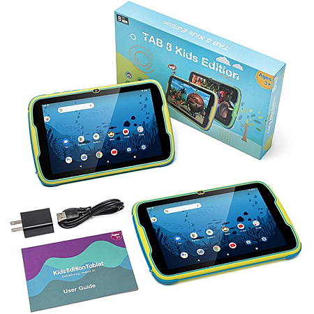 Tablette Android 12 pour enfants de 7 pouces avec housse de protection 32 Go + 4 Go WiFi Bluetooth double caméra éducative jeux éducatifs contrôle parental logiciel pour enfants Tablette Android 12 pour enfants de 7 pouces avec housse de protection 32 Go + 4 Go WiFi Bluetooth double caméra éducative jeux éducatifs contrôle parental logiciel pour enfants