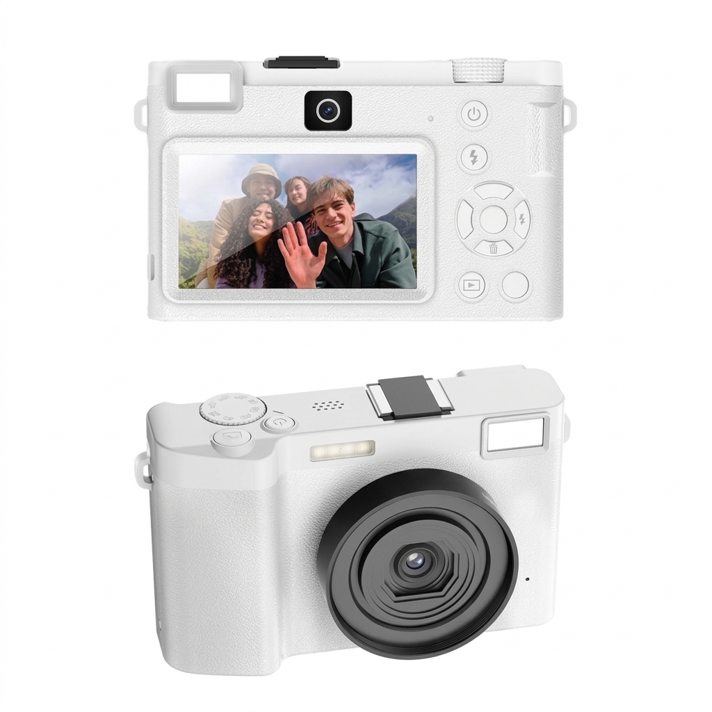 Appareil Photo Numérique 5K 75 MP Rétro - Zoom 18x, écran Rabattable, Idéal Débutants - 9