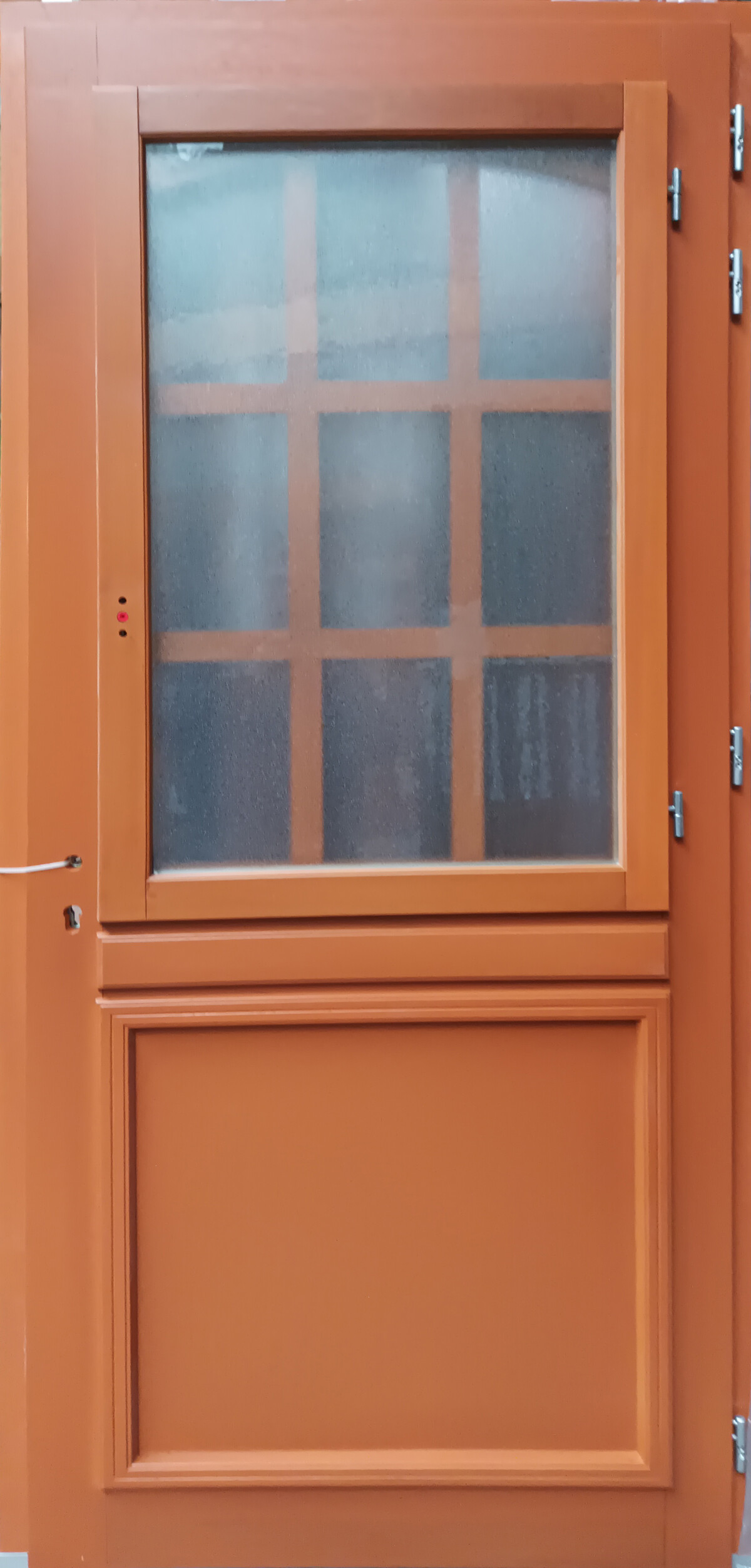 Porte d'entree Tiercee Bois vitree Marine H215 x L140 p,gauche + Poignee Et  Barillet (ref 010403RFP) Cotes Tableau au meilleur prix | E.Leclerc, image size:1200x2504