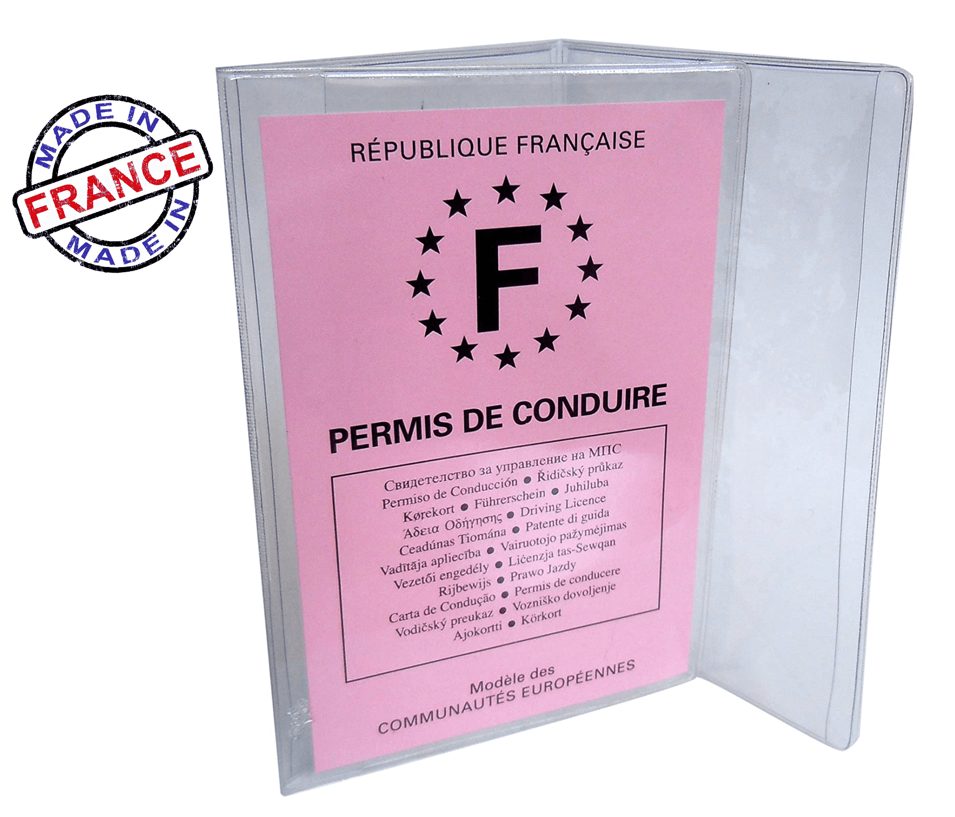Porte-documents Voiture En Cuir Noir - Pochette Transparente Pour Cartes, Permis, Papiers | Protection Pratique Pour Voiture