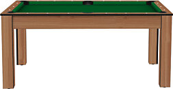 Table multi-jeux 3 en 1 billard et ping pong en bois gris DENVER