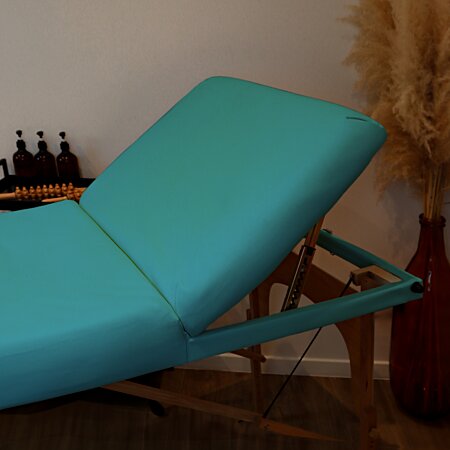 Vivezen - Table massage 15cm pliante 3 zones bois + panneau Reiki +  accessoires