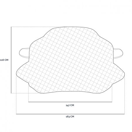 LINXOR Couverture, housse de protection pour pare brise, anti-givre, pare  soleil - 183 x 116 cm - Noir pas cher 