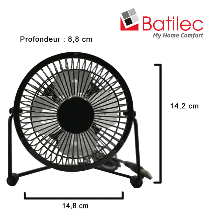 EasyAcc Ventilateur de table à batterie USB - Mini ventilateur portable