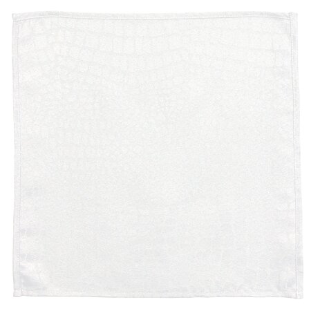 Lot de 12 serviettes de table coloris Blanc- Dim : L.40 x l.40 cm