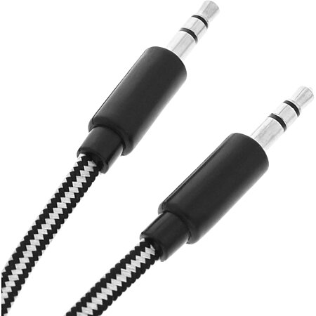 Câble Audio Auxiliaire Double Jack Mâle / Mâle 3.5mm Longueur 1m - Noir au  meilleur prix