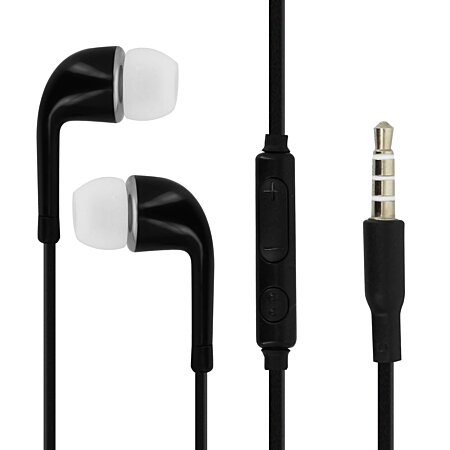 Écouteurs kit piéton jack 3.5 Câble anti-neouds - Noir au meilleur prix