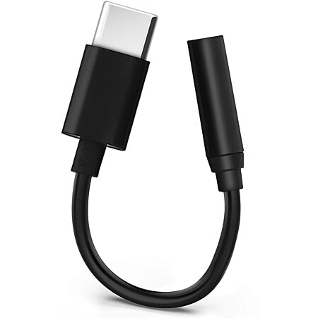 Adaptateur USB Type C vers Jack 3.5 mm Câble Audio Femelle Compact - Noir  au meilleur prix