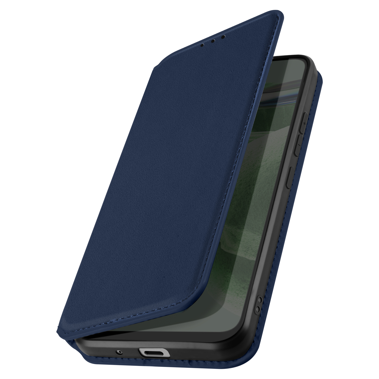 Étui Huawei Y6p Porte carte, Clapet Magnétique - Classic Edition Bleu Nuit