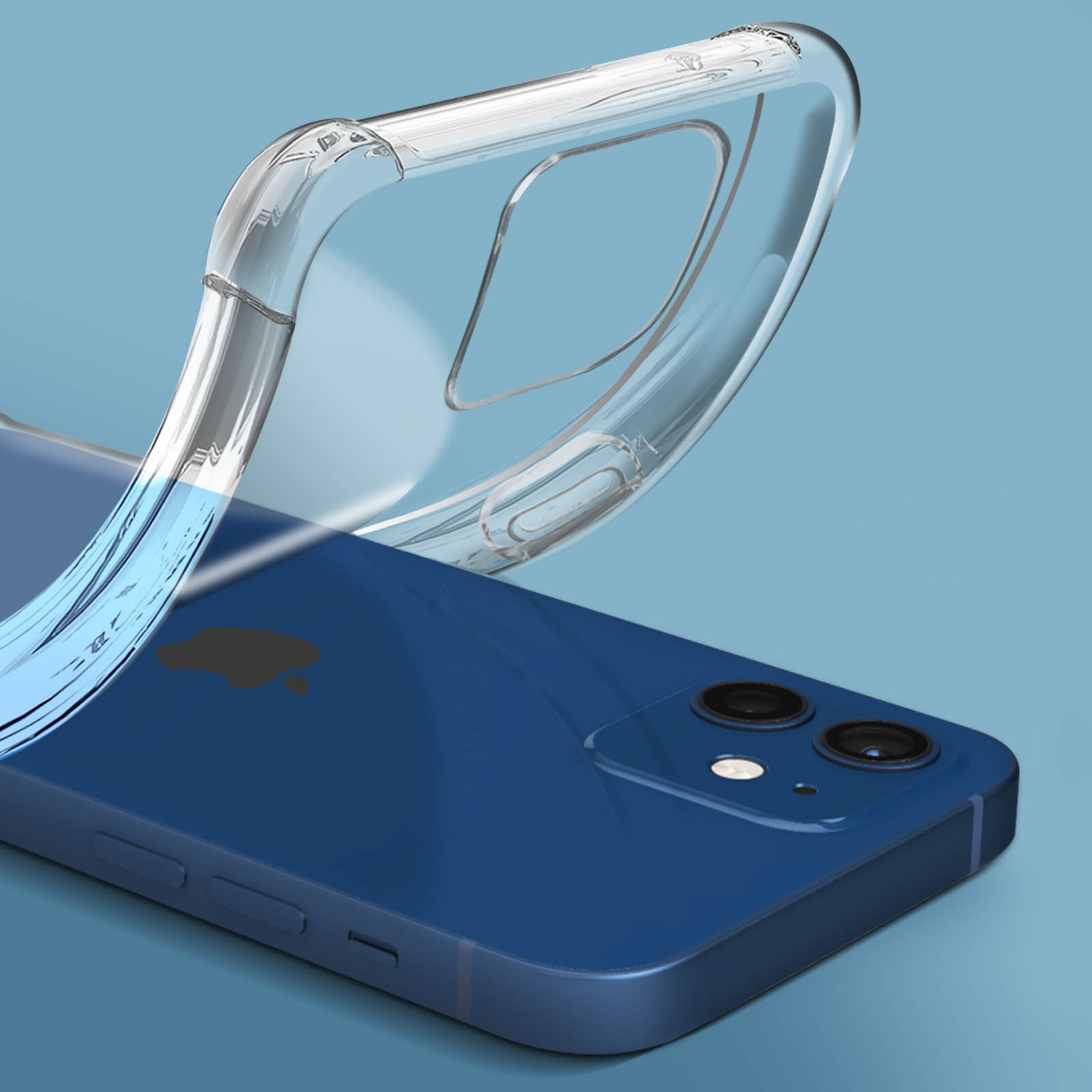 Pack Accessoires IPhone 12 Mini : Coque Transparente + Verre Trempé De Protection - Marque Little Boutik - Neuf