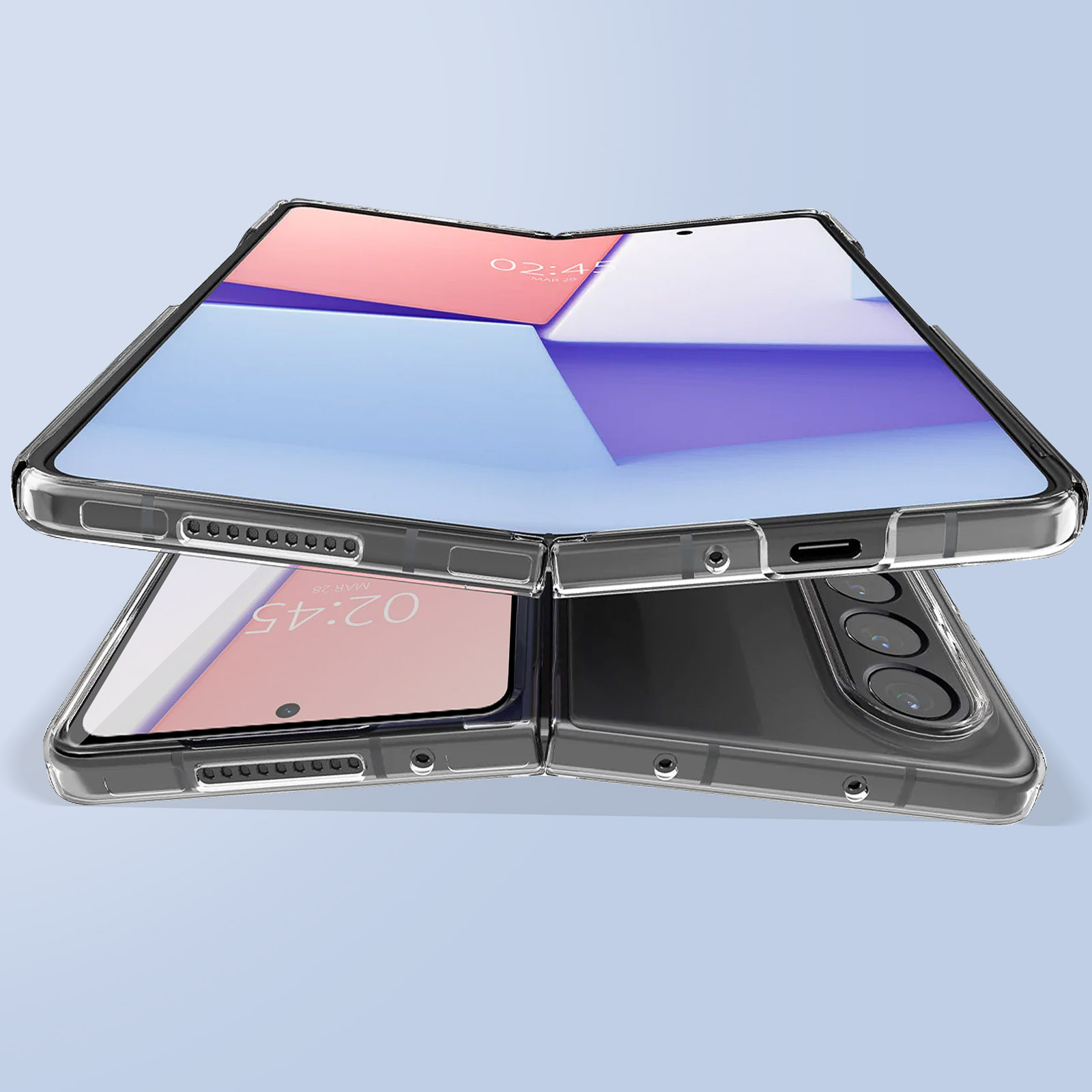 Coque Silicone + Film Verre Trempé 9H Pour Samsung Galaxy Z Fold 4 - Transparent - Neuf, Protection Complète