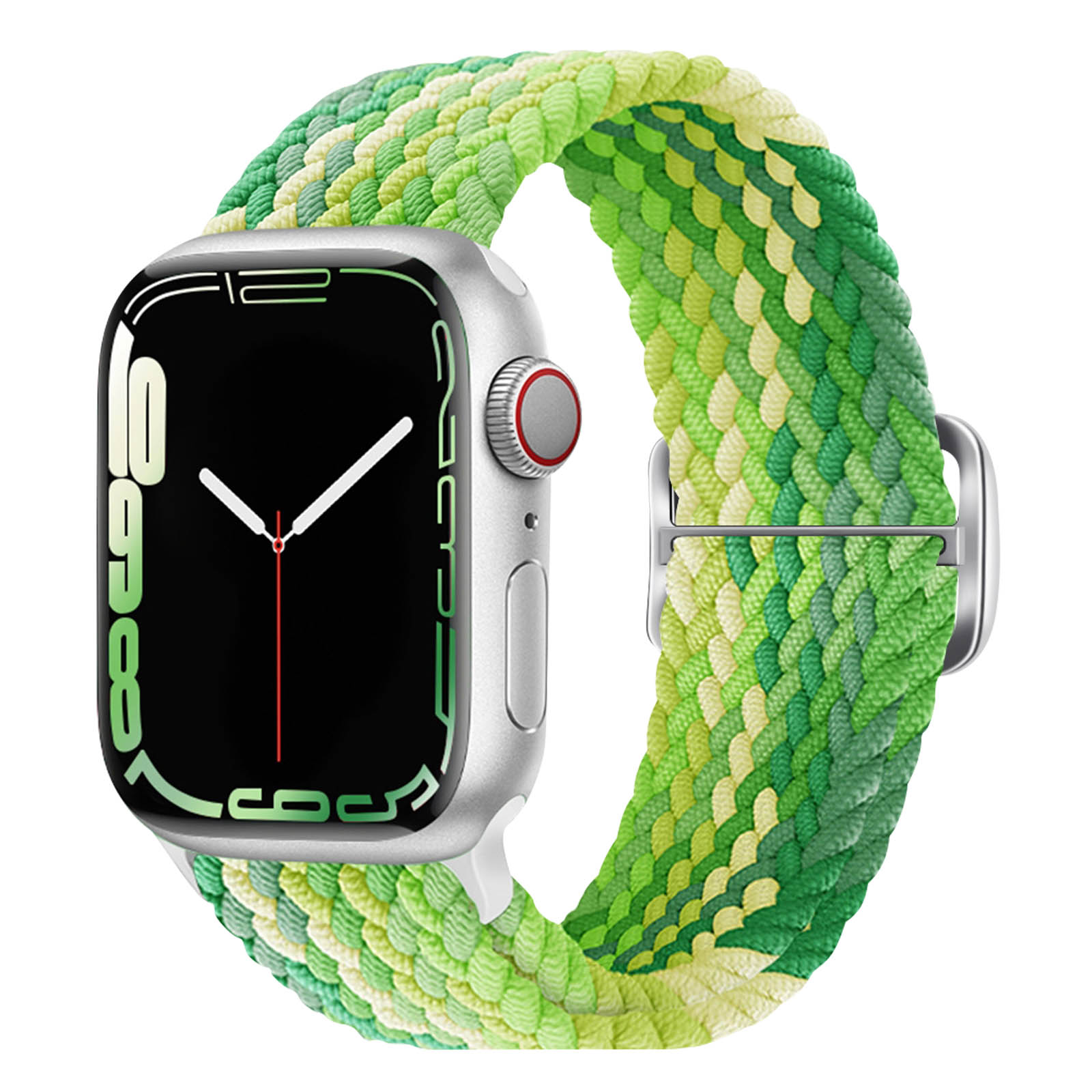 Bracelet Apple Watch 41mm / 40mm / 38 mm, Silicone avec Coque Antichoc Vert  - Français