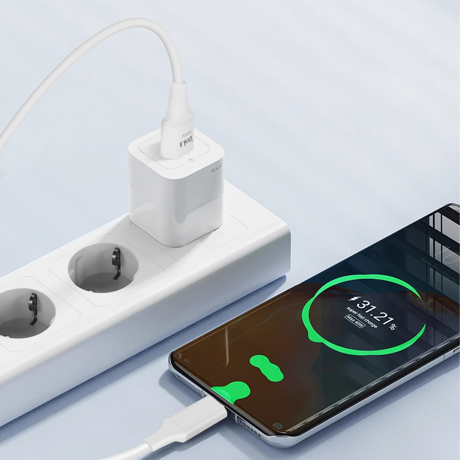 Câble USB 3 en 1 vers Micro-USB iPhone Lightning USB Type C 5A LinQ ...