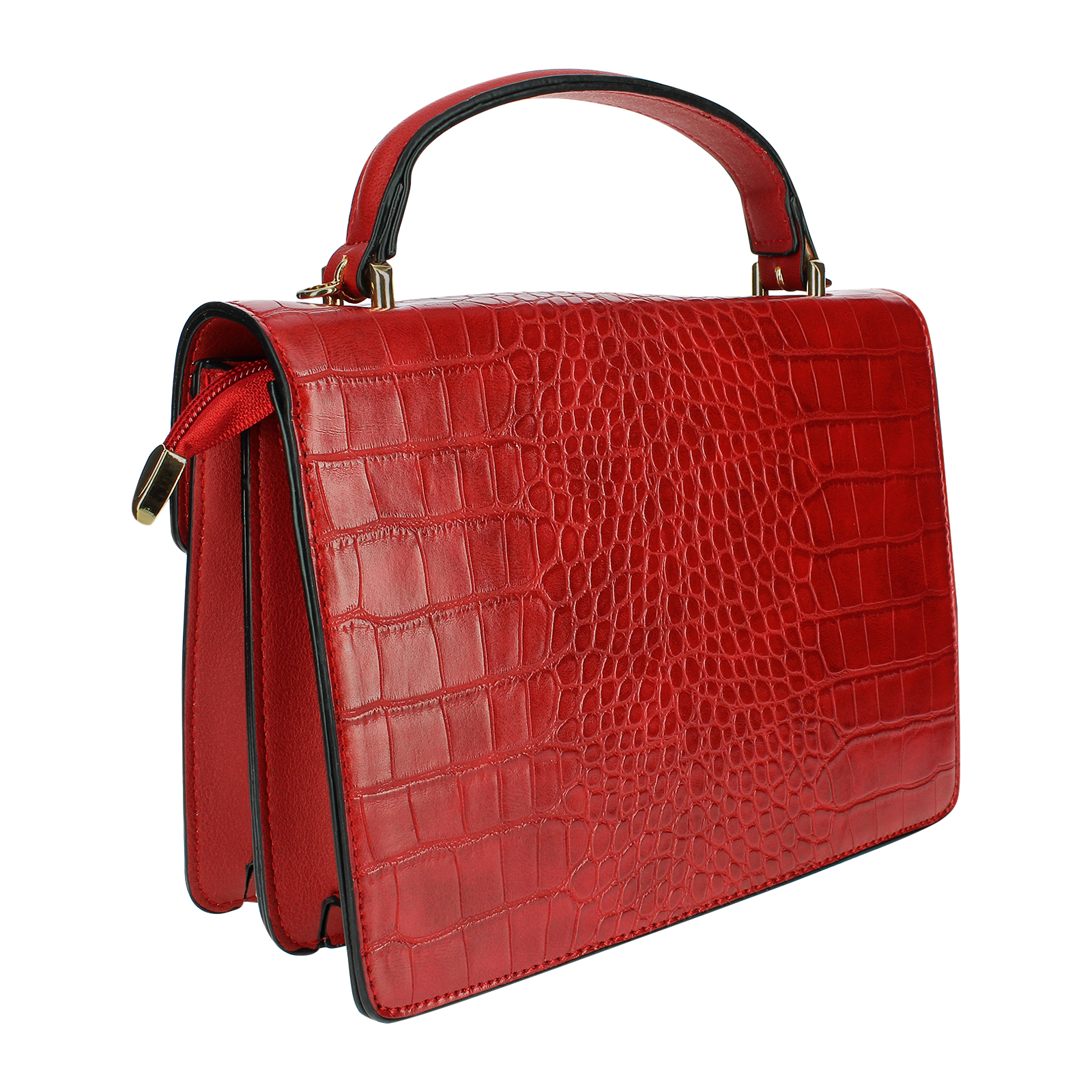 Sac à Bandoulière Bébé Rose - Imprimé Croco - Marque PrettyLittleThing - Neuf Sans étiquette