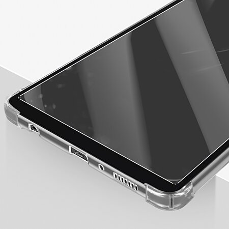 Housse Tablette Avizar Coque pour Samsung Galaxy Tab A9 Silicone Gel Souple  avec Verre Trempé Dureté 9H Transparent