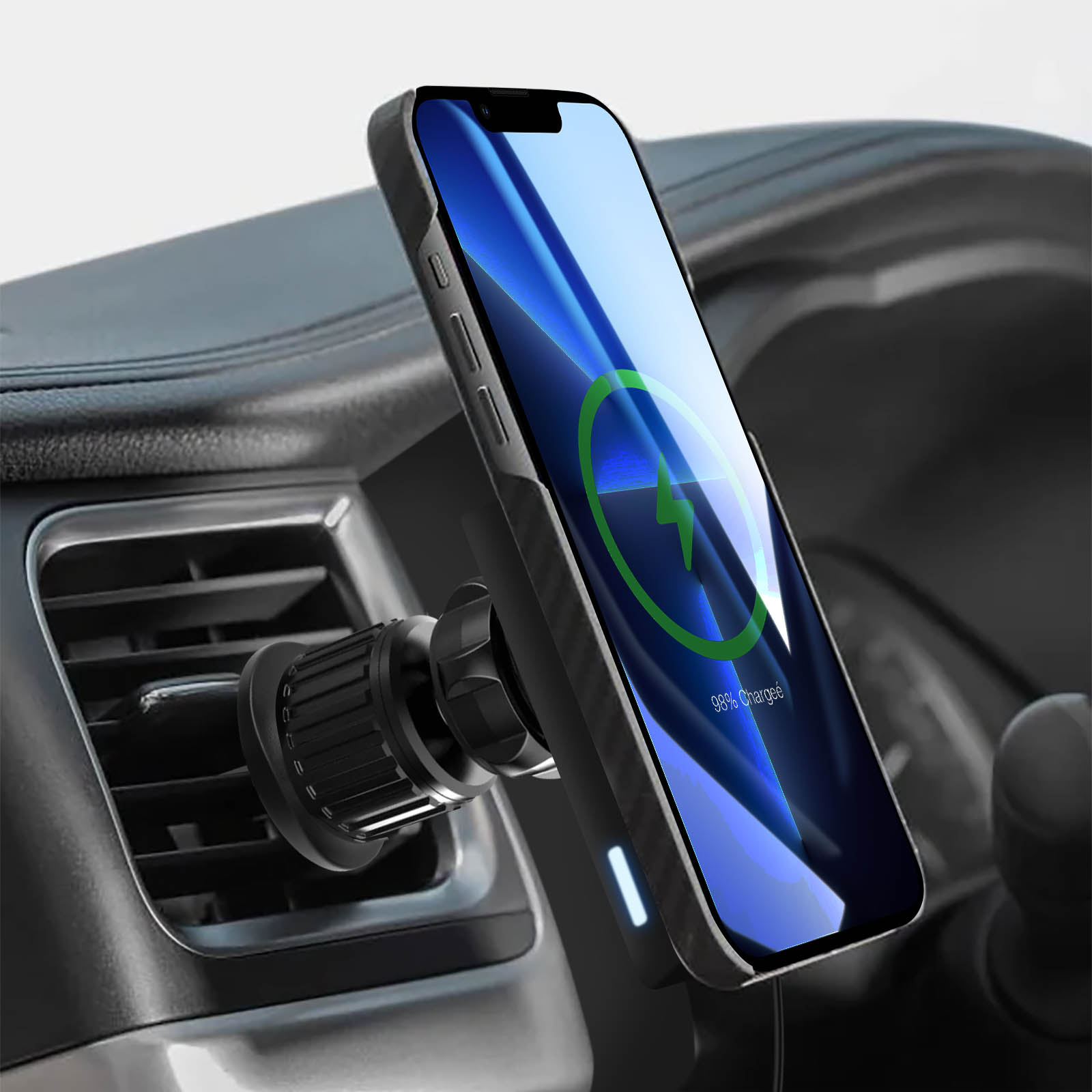 Support Voitur MagSaf 15W Fixation Grill D'aération LD Indicatur LinQ Noir Au Millur Prix