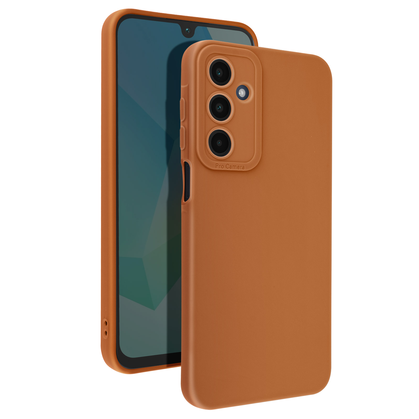 Coque Silicone Mate Avizar Pour Xiaomi 14T Pro - Protection Caméra Surélevée - Marron