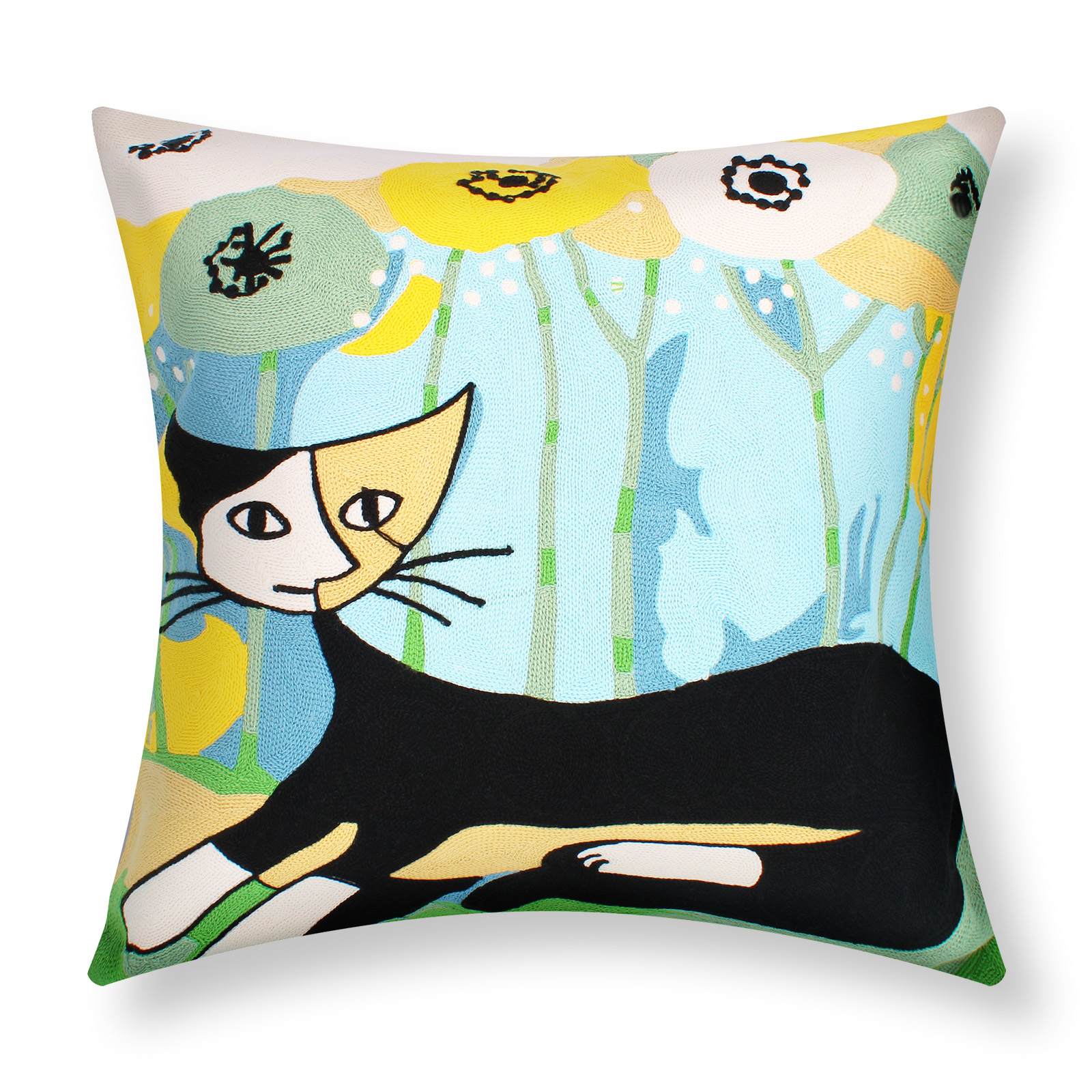 Housse De Coussin 45x45 Cm Noire - Coton Mélangé, Déco Neuve Sans Marque