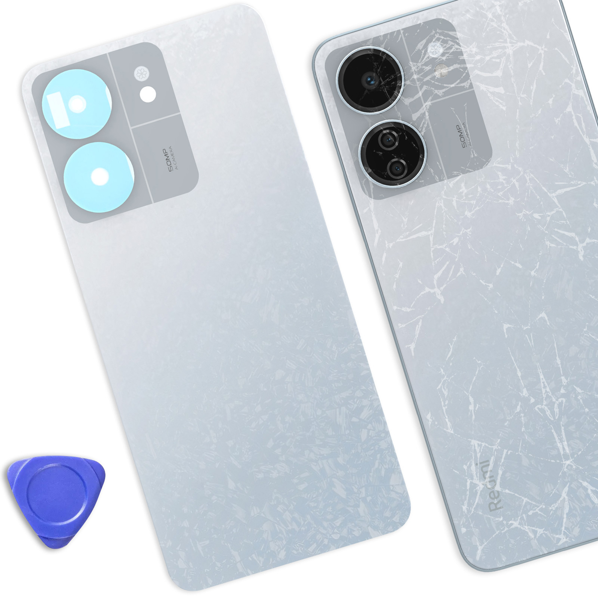 Cache Batterie Avec Adhésif Pour Xiaomi Redmi 10 - Blanc - Neuf Générique