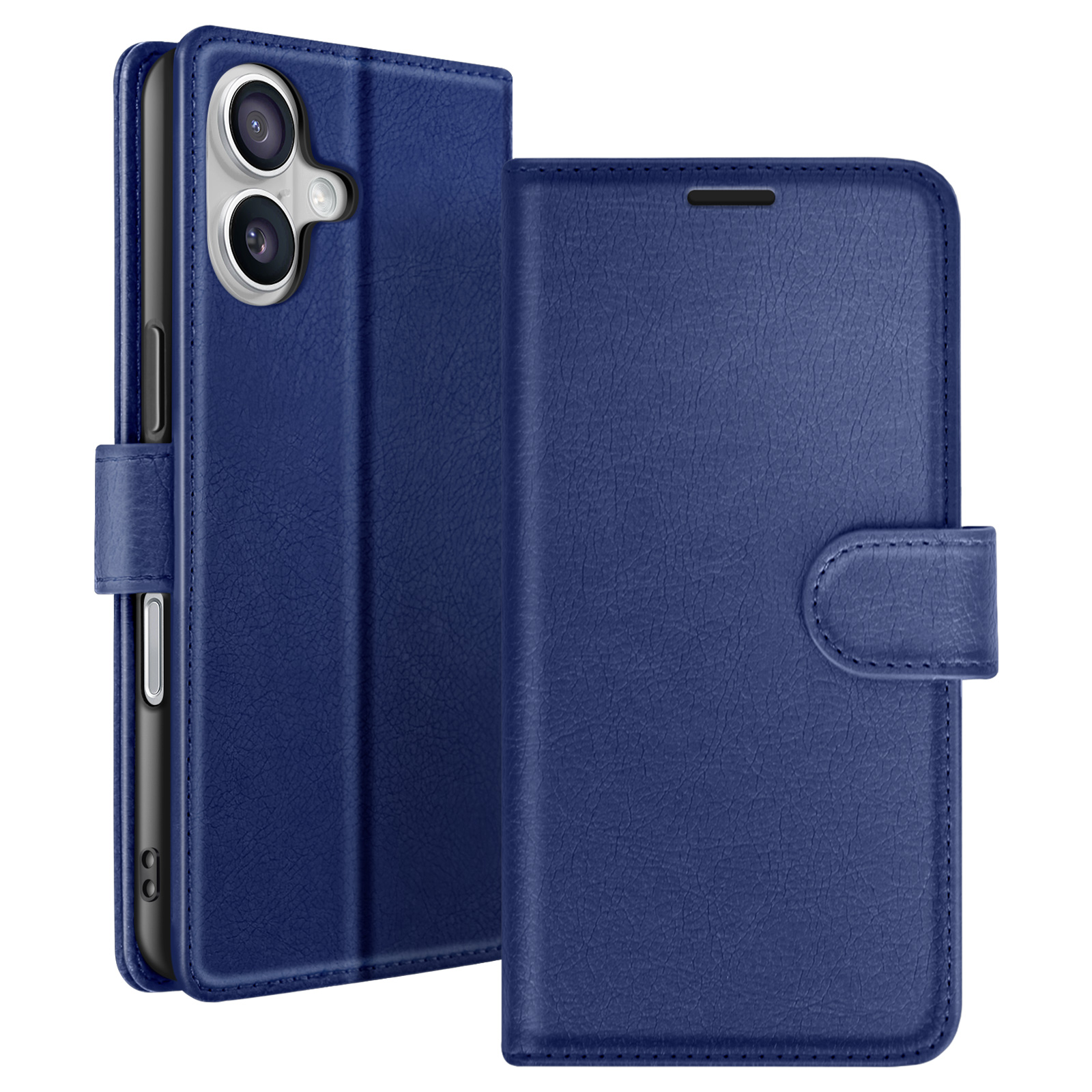 TUCCH Coque Pour IPhone 17 6,3-Pouces 5G 2025 RFID Blocage | Etui Cuir Synthétique Avec 9 Fentes Cartes Compartiment Zippé Poche Billets Dragonne Et Bandoulière Rabat Magnétique Béquille, Bleu