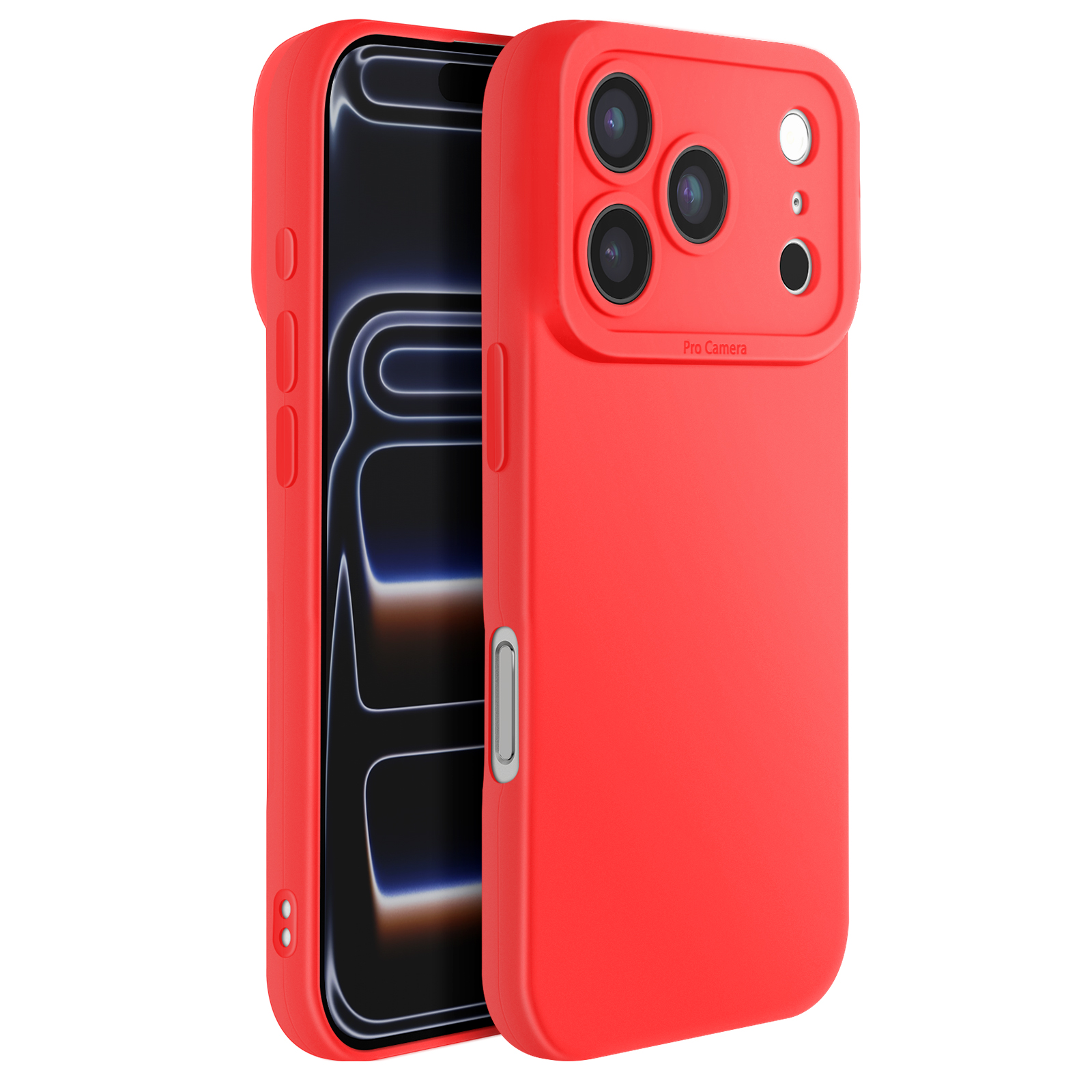 Coque Silicone Rouge Little Boutik Pour IPhone 14 Pro - Protection Souple - Neuf