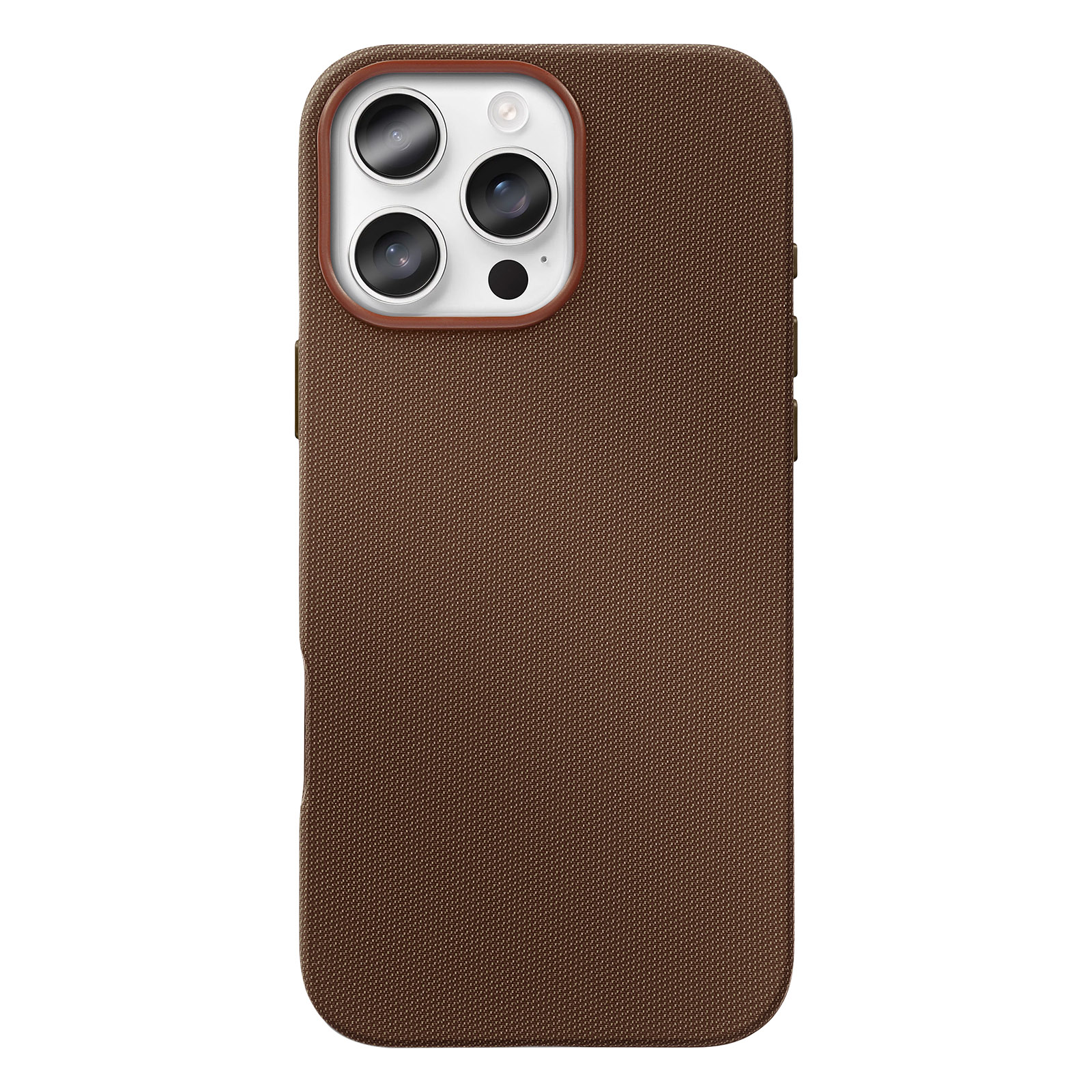 Coque MagSafe Rigide effet Tissé pour iPhone 16 Pro Max - Marron