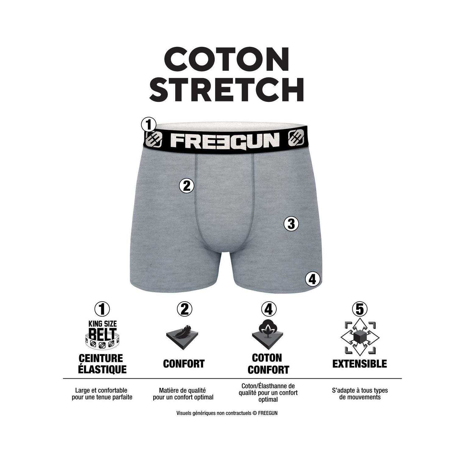 Lot De 3 Boxers Homme Azzaro En Coton - Tailles L/XL - Couleurs Gris, Blanc, Bleu - Neuf Avec étiquettes
