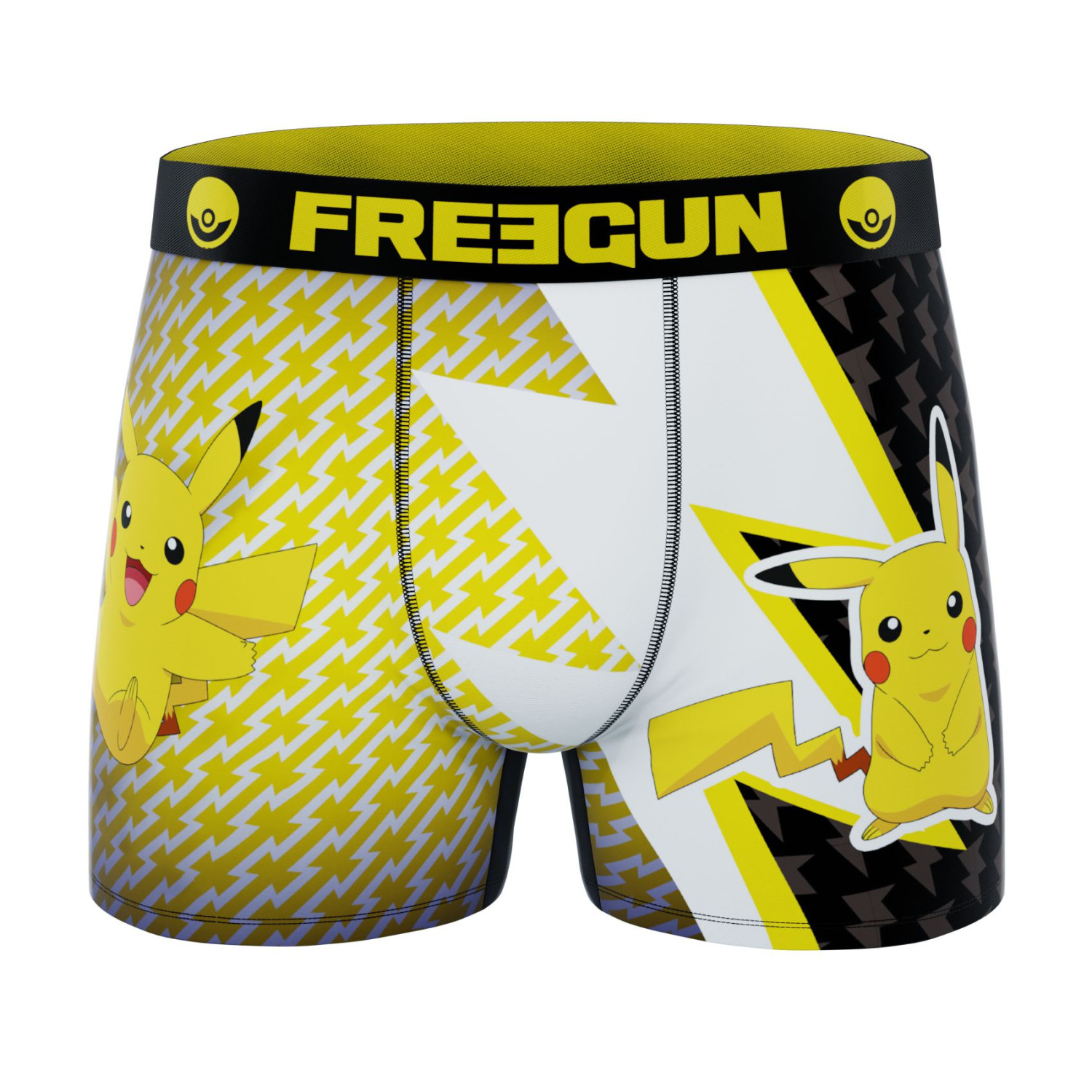Boxer Enfant Pikachu Pokémon - Lot De 3 - Respirant Et Stretch - Freegun