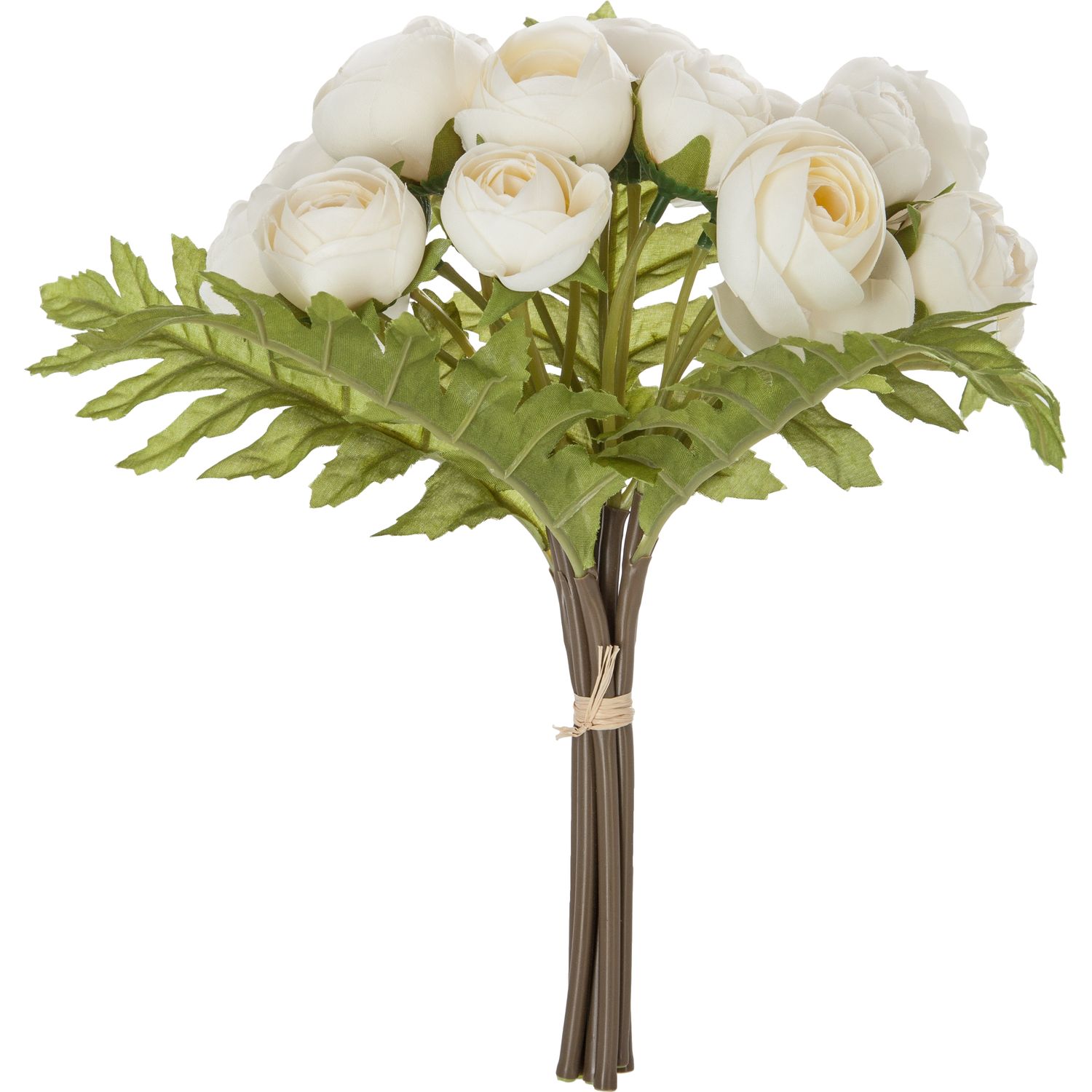 Atmosphera - Bouquet de 18 Mini camélias artificiels - Rose H30 cm