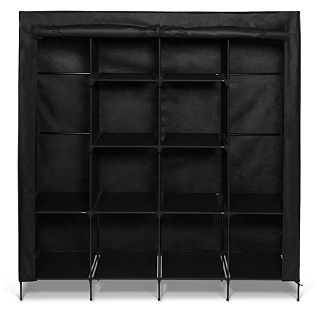 Dressing et penderie Giantex armoire rangement pour vêtements noir 75 x 50  x 170cm en tissu