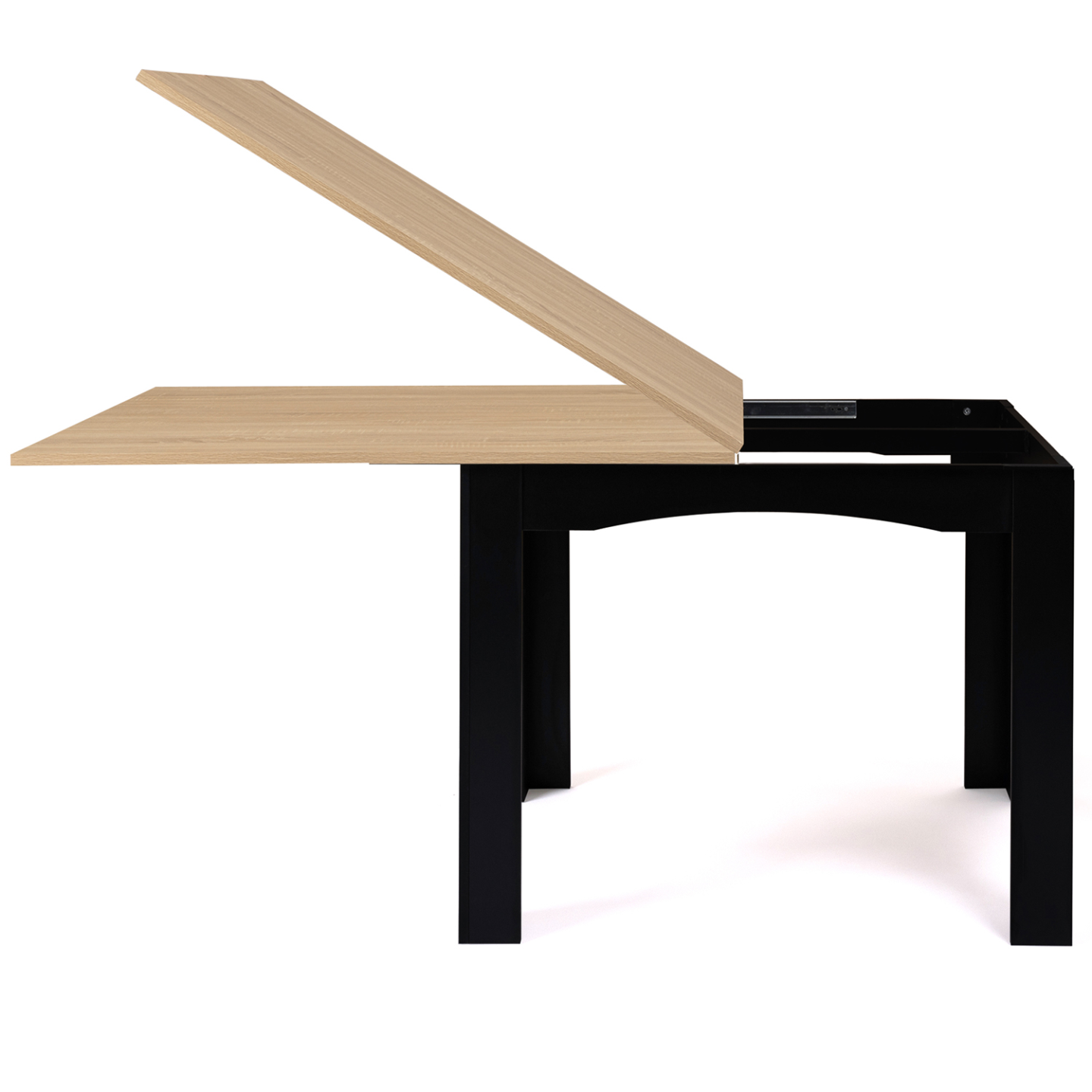 IDMarket - Table à Manger Rectangle ROZY 4 Personnes Blanche et Noire