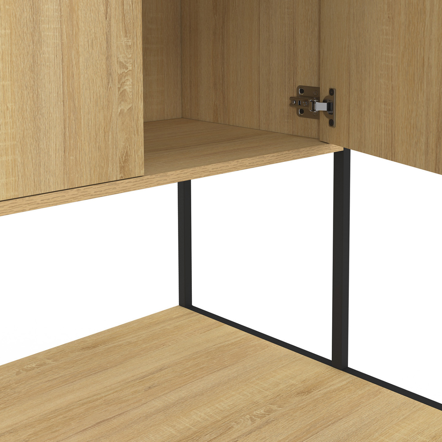 IDMarket - Meuble De Rangement Suspendu Avec Miroir Pour Salle De Bain