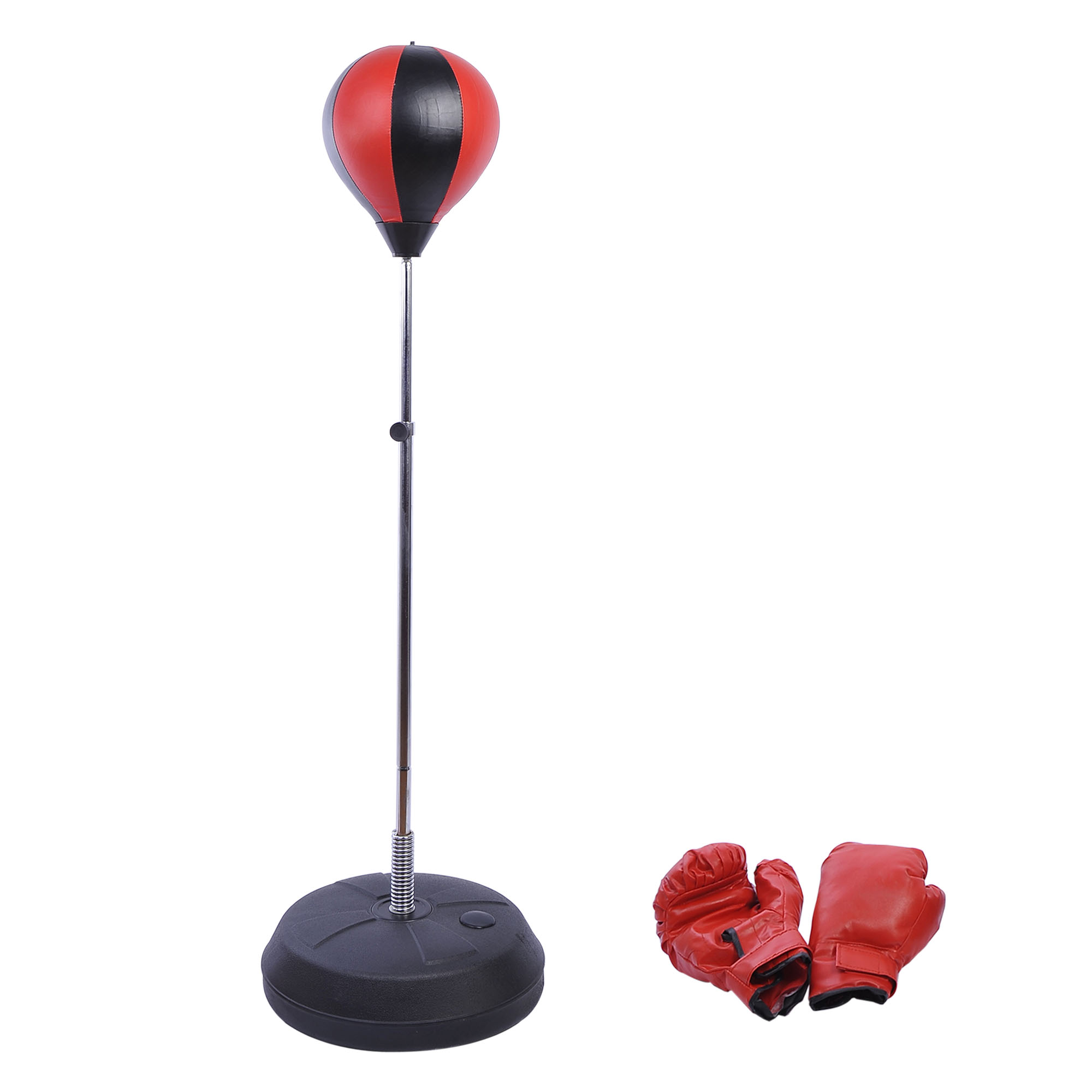 Sac de frappe punching ball avec gants et pompe hauteur reglable 125 à 145  cm au meilleur prix