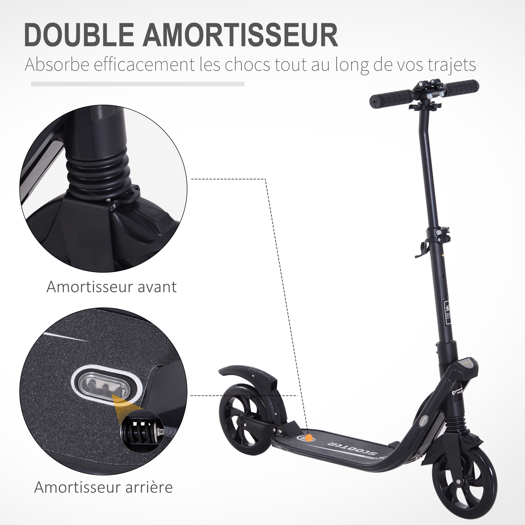 Homcom - Trottinette pour enfants 3 en 1, trottinette pour enfants - calismaport
