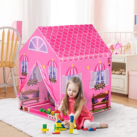 Tente de jeu XL - Tente princesse - rose - Jouets - Tente château