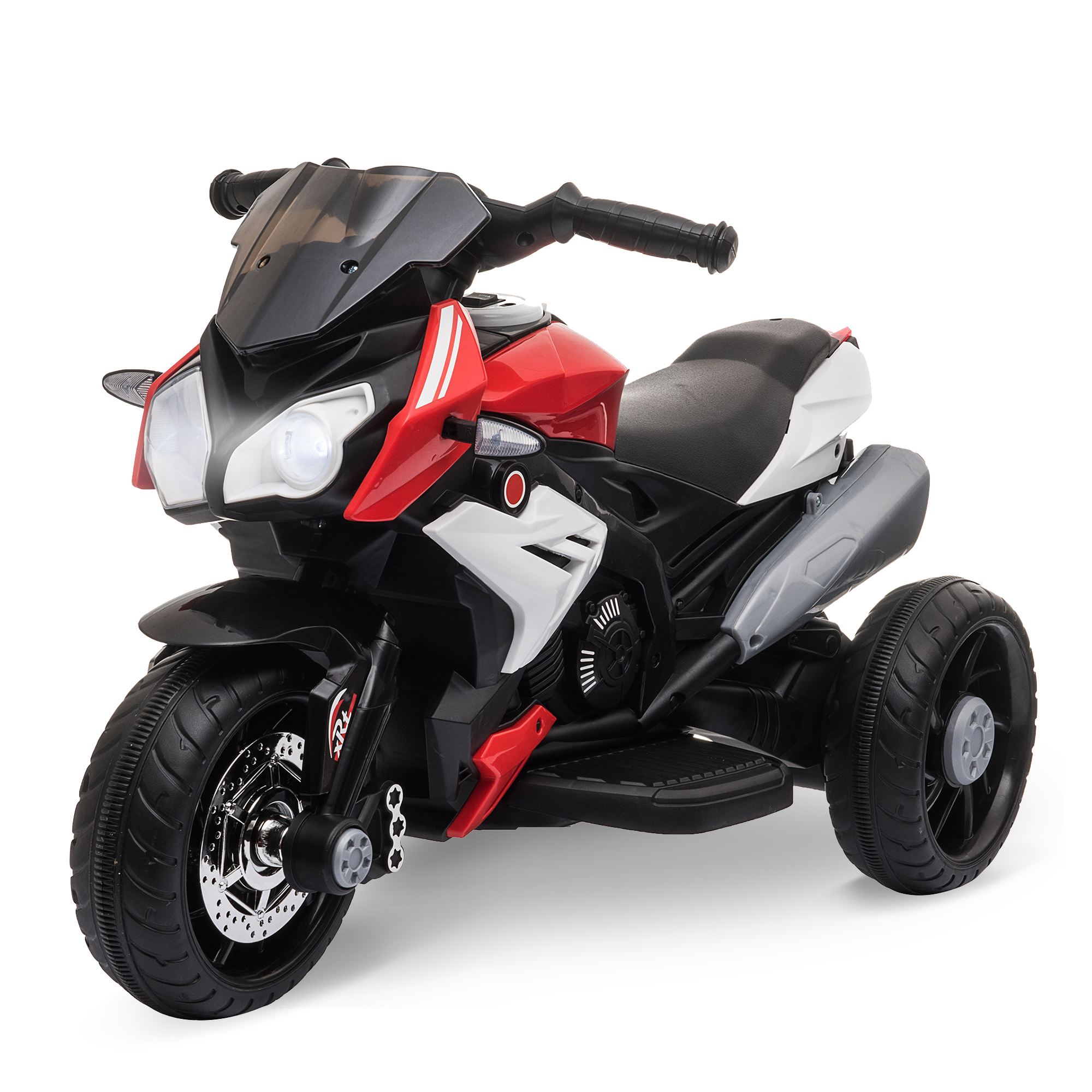 GOPLUS Moto Electrique Enfants 3 Roues - Rouge - Vitesse 3-4km/h