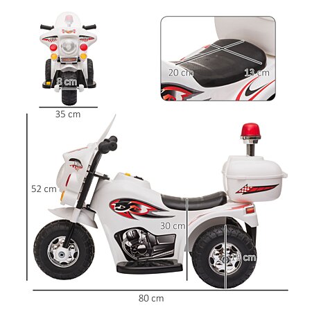 HOMCOM Moto scooter électrique pour enfants 6 V env. 3 Km/h 3