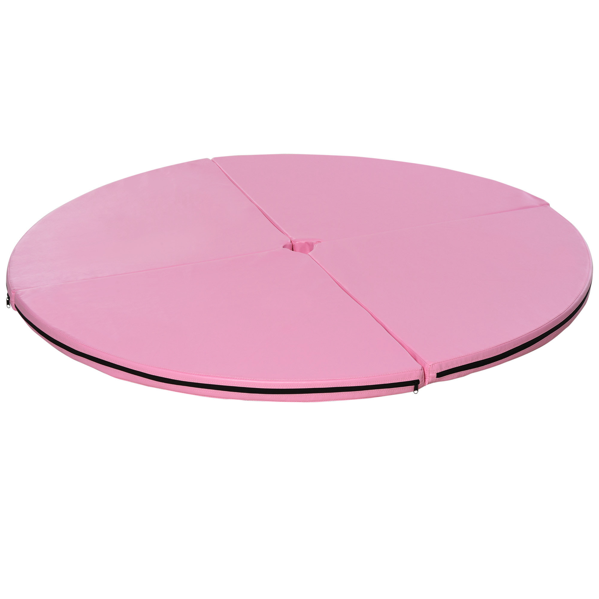 Tapis de pole dance pliable - pole dance mat - tapis de protection Ø 150 cm  épaisseur 5 cm - revêtement PVC rose au meilleur prix
