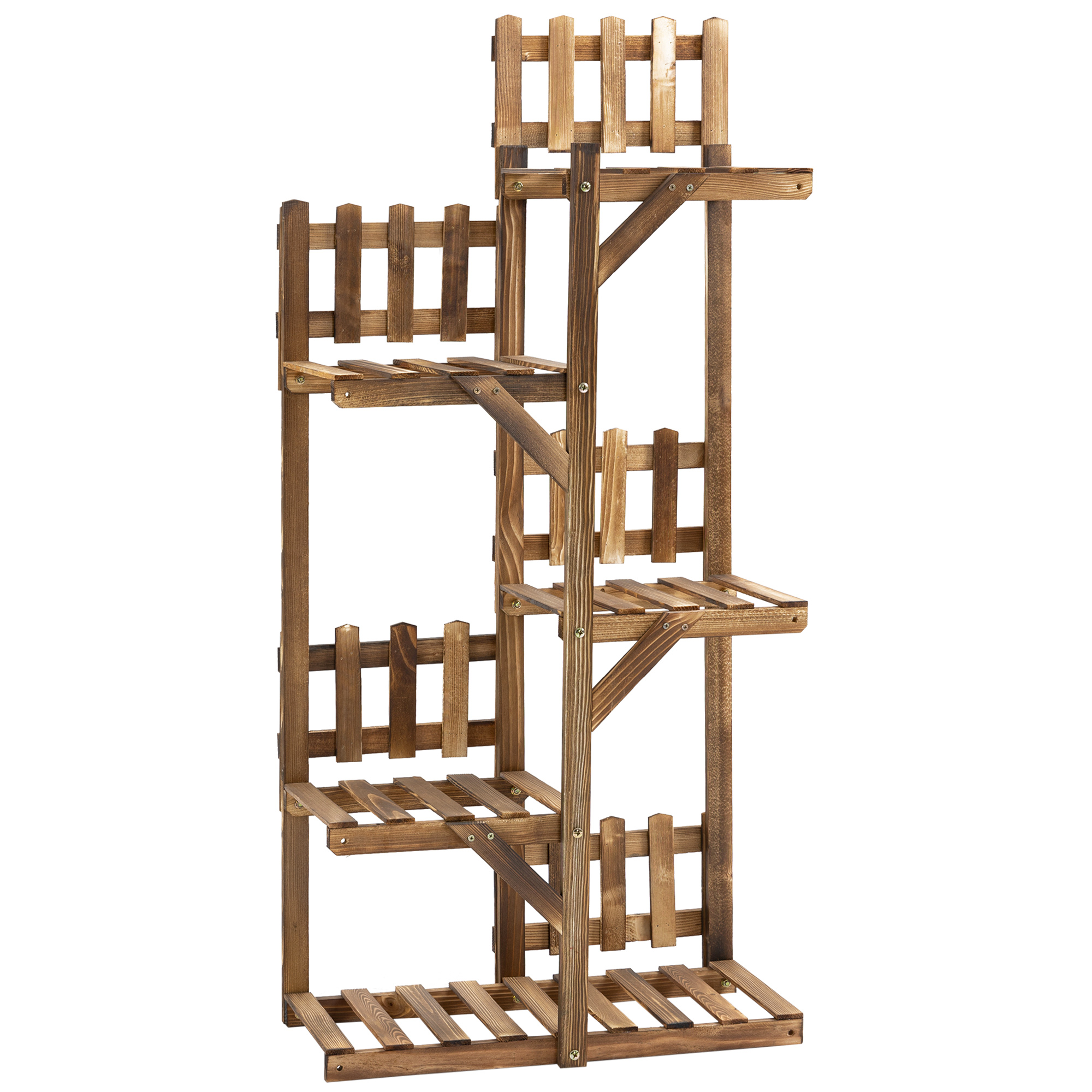 Étagères porte plantes bois 9 niveaux 22x45x121.8cm