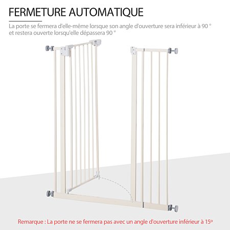 Protection De Porte Blanche, 85-95 Cm, Sans Perçage, En Métal