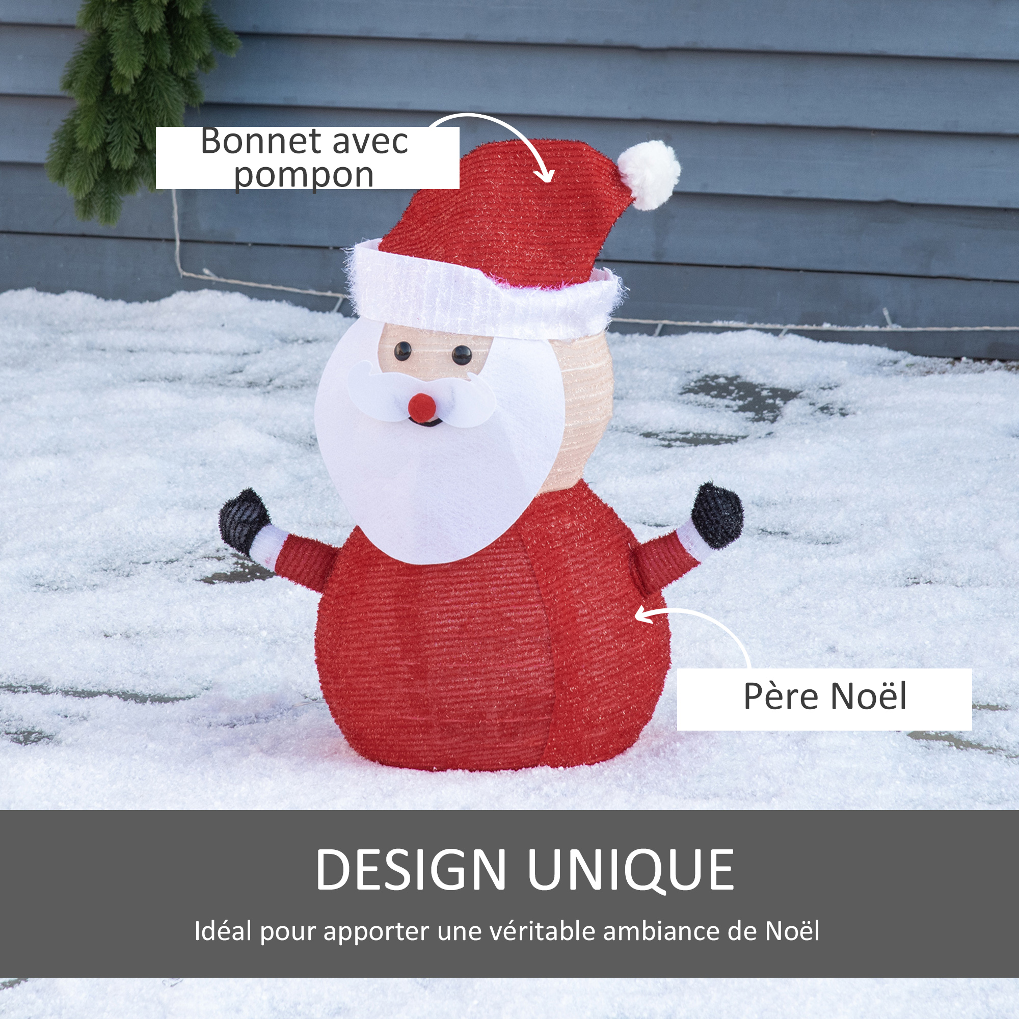 Com-four® 3X Lutins Pour Noël, Figurines D'hiver Comme Objets