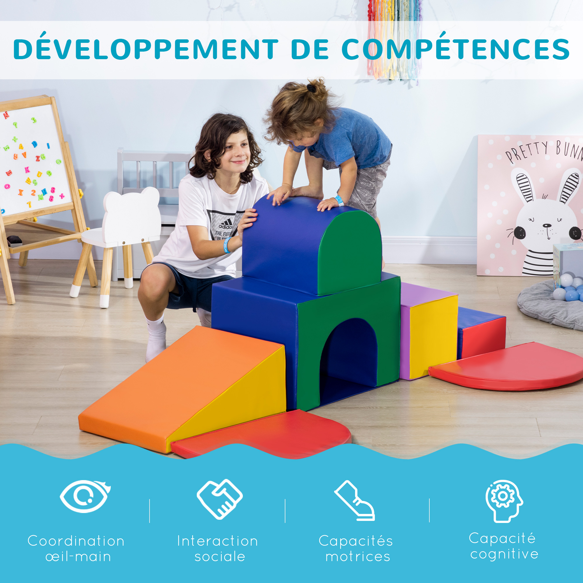 7 Blocs De Construction En Mousse Xxl à Prix