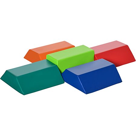 5 blocs de construction en mousse xl - modules de motricité - jouets  éducatifs - certifiés normes en71-1-2-3 - mousse epe revêtement pu  quadricolore - Conforama