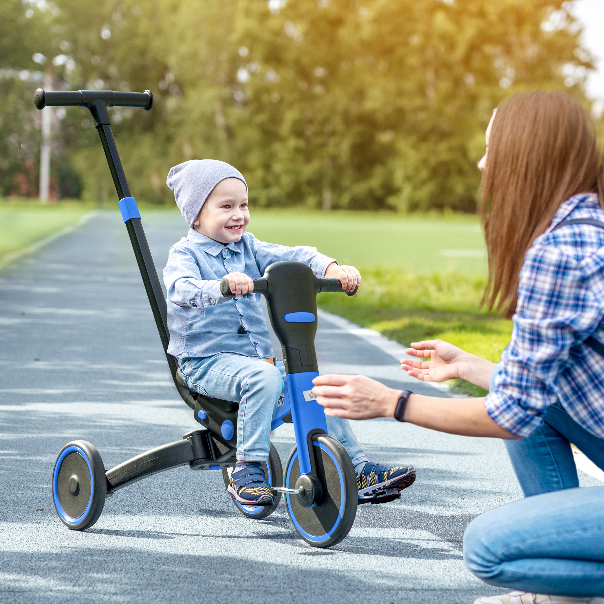 Tricycle De 16 Pouces Pour Enfants, 3 Roues Avec Panier Et