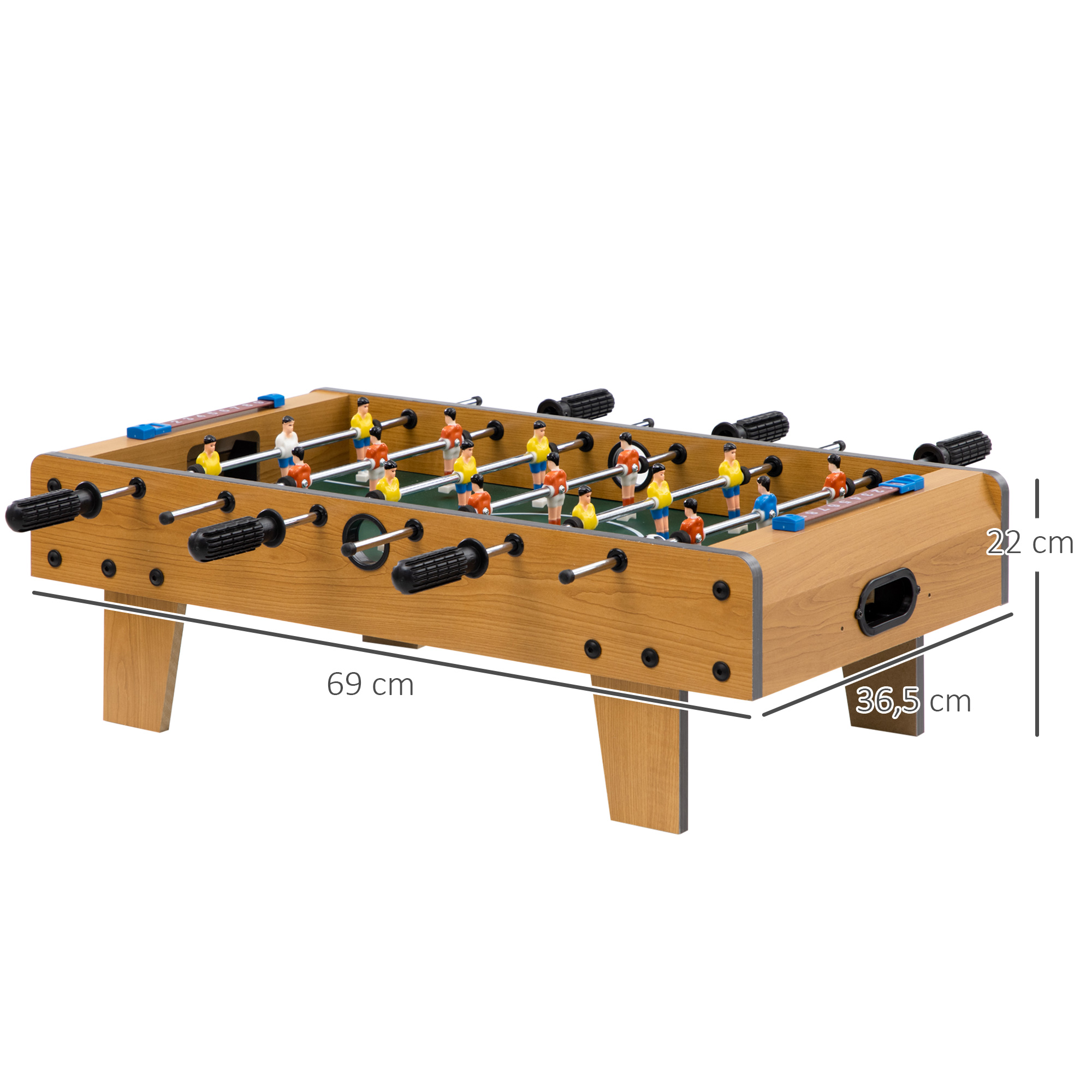 BBEUU Mini baby-foot de table pour enfants, avec 6 ballons de football et sac de