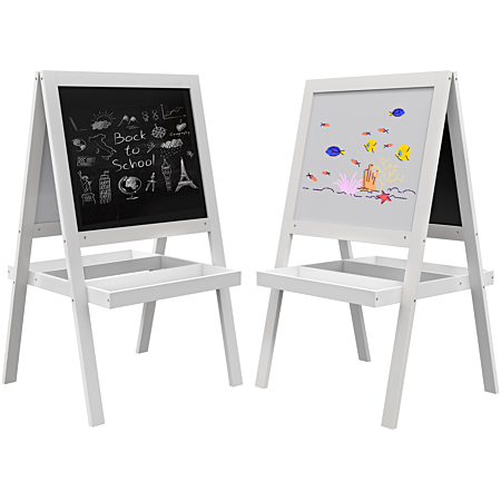 Tableau enfant double face en bois – magnétique + ardoise avec accessoires - Jeux & Jouets Tableau enfant double face en bois – magnétique + ardoise avec accessoires - Jeux & Jouets