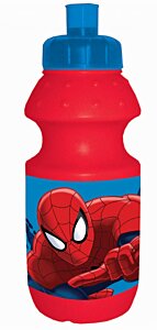 Gourde Spiderman 350 ml plastique rouge réutilisable enfant pas cher 