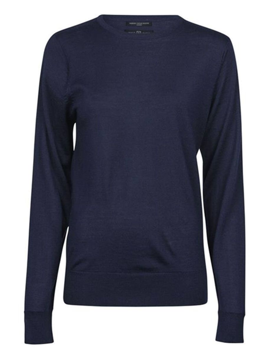 Sous Pull Femme Leclerc Pull Col Rond Femme TJ6006 Bleu Marine