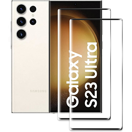 Plein Écran Verre Trempé Pour Samsung Galaxy S22 Ultra En Noir Film  Protection à Prix Carrefour